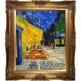 thumbnail image 2 of Tori Home Cafe Terrace at Night by Vincent Van Gogh Framed Oil Painting Print on Canvas, 2 of 5