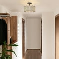 thumbnail image 6 of LNC Samay 3-Light 13-in Matte Black LED Semi-flush Mount Light,13"Lx10"Hx13"D, 6 of 14