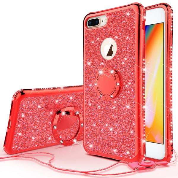 Apple Iphone 8 Plus Case,Iphone 7 Plus Case,Glitter Cute Phone Case ...