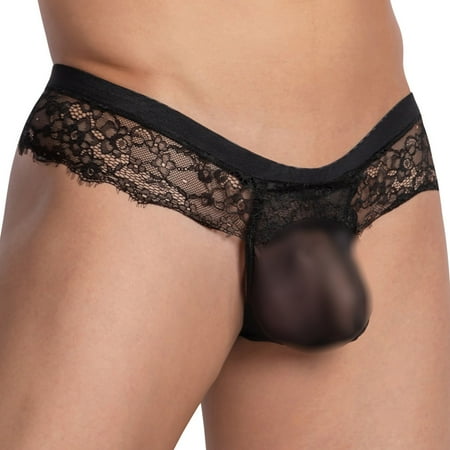 

Secret Male SMK016 Floral Design Thong Black