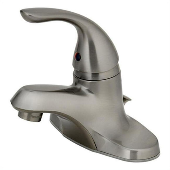 Homewerks Worldwide 242094 Robinet de Lavabo avec Poignée à Levier Unique - PVC Nickel Brossé