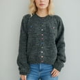 thumbnail image 2 of Sweaters for Women Trendy Fall Winter Knit Cardigan Long Sleeve Open Front Womens Tops,Grey,S, 2 of 5