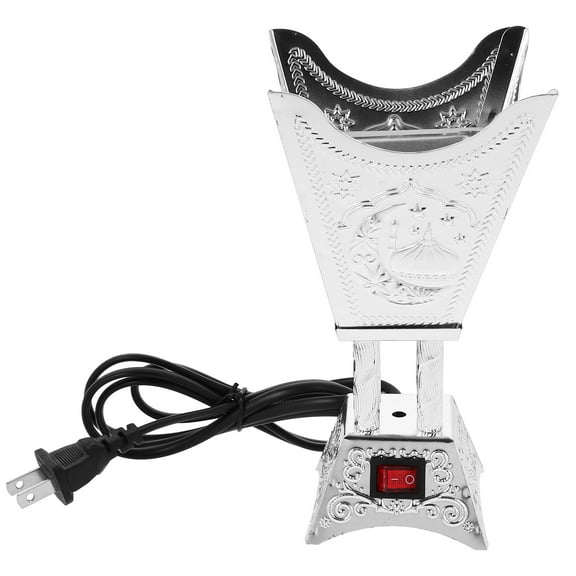 Silver Electric Incense Burner for Decoration with Arab Elements Iron Material Compact Size