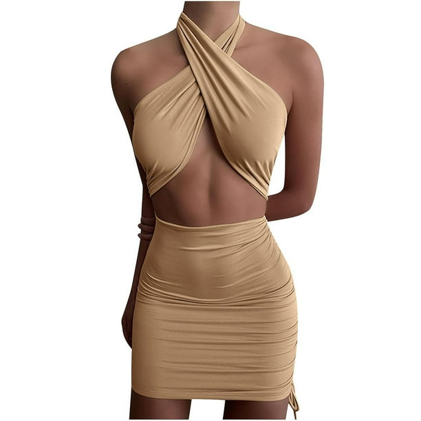 Vestido HUOGUO Fashion, minivestido sexy de verano para mujer