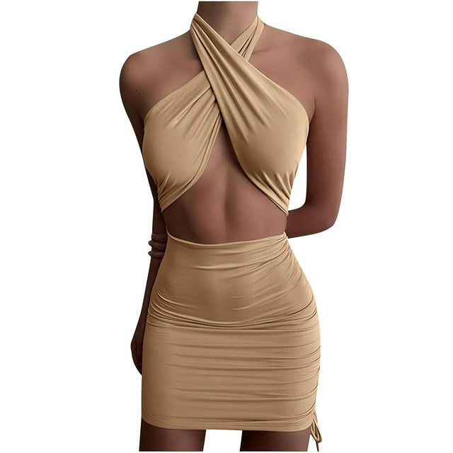 Vestido HUOGUO Fashion, minivestido sexy de verano para mujer