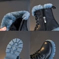 thumbnail image 3 of Girls Martin Boots Waterproof Slip Resistant Fashion Snow Boots Plus Fleece Cotton Shoes For Winter, 3 of 3