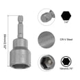 thumbnail image 2 of Uxcell 19mm Magnetic Hex Socket 1/4" Hex Shank Magnetic Nut Driver, 2 Pcs, 2 of 5