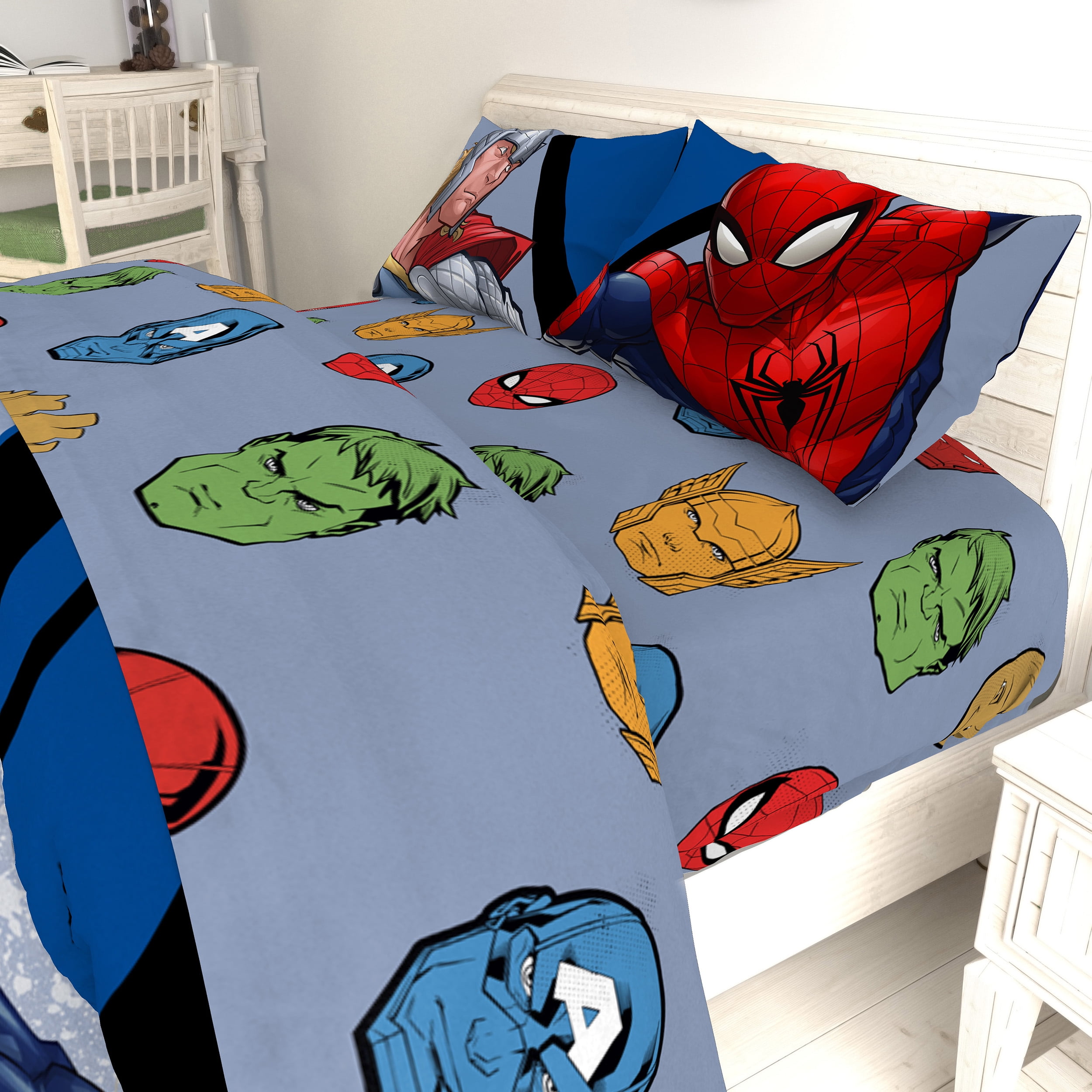 Marvel's Avengers Original Six Superhero Members Bedding Set