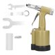 thumbnail image 3 of Pistola remachadora neumática hidráulica, extractor remachador de aire, herramienta Industrial de remachado de 3 mandíbulas, KP-703 dorado, 3 of 8
