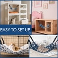 thumbnail image 4 of shuaien 2 Pieces Cat Hammock for Cage Hanging Reversible, Cat Perch with Adjustable Straps, Soft Breathable Cat Window Bed, Double Sides Pet Hammock Suitable for Kitty Puppy Ferret (M, Cat) ﻿, 4 of 7