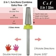 thumbnail image 2 of C & I Nail Drill Multi-Function 5 in 1 E-File Slim Edition for Nail Techs to Make Nail Remove of Nail Gels and Acrylic Nails, Nail Bit for Electric Manicure Drill Machine, 2 of 5