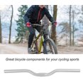thumbnail image 3 of ZOUSSIQI Mountain Bike Riser Handlebar, Lightweight Aluminum Mountain Road Fixed Gear Riser Handlebar 25.4mm (Silver) CA919-11658, 3 of 8