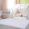 thumbnail image 2 of Lochas Fluffy Rug Soft Fuzzy Shag Carpet for Bedroom Living Room Indoor Home Decor Nursery Big Area Rugs, 5'X8',White, 2 of 7