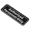 thumbnail image 1 of Unique Bargains Authorized Personnel Only Sign 6'x2' Self Adhesive Door Mount Wall Sticker Black, 1 of 6