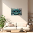thumbnail image 4 of ZHONGYUTONG Lip Canvas Wall Art Teal Lips with Butterfly Pictures Painting Poster Artwork for Home Decor Framed (12.00" x 18.00"), 4 of 5