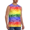 thumbnail image 2 of Kdxio Colorful Tie Dye for Men's Muscle T-shirt,Sleeveless for Workout Running Athletic Gym Lounge Casual, 2 of 5