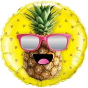 PMU Party Themes Mr. Cool Pineapple 18in Mylar-Foil Print Damask Accent Patterns (10/pkg)Pkg/1