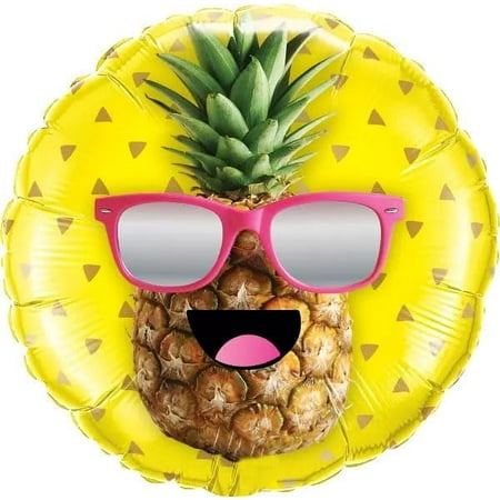 PMU Party Themes Mr. Cool Pineapple 18in Mylar-Foil Print Damask Accent Patterns (10/pkg)Pkg/1