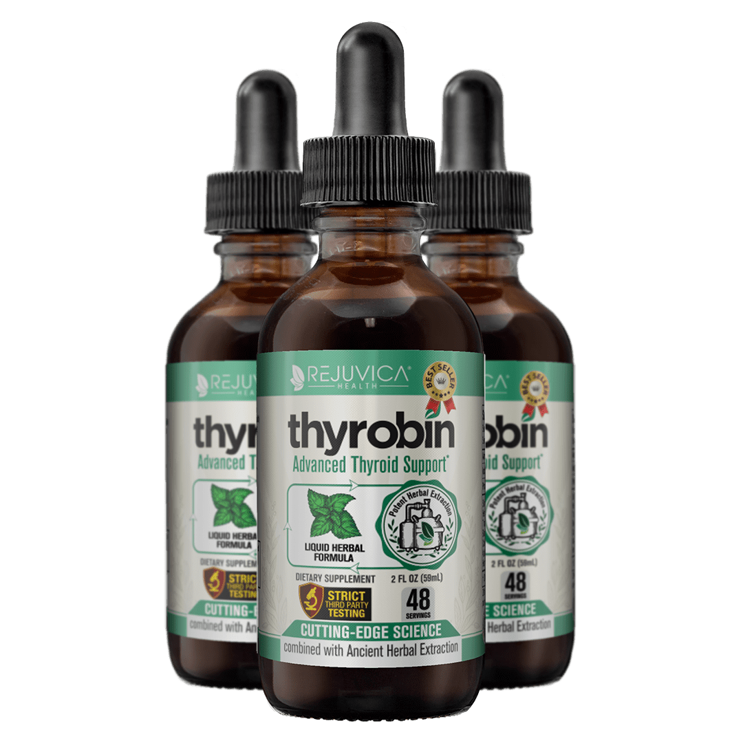 Thyrobin by Rejuvica Health Advanced Thyroid Support Supplement Kelp, Iodine, Ashwagandha