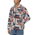 thumbnail image 3 of Kdxio Marine Sailing Print Men Hoodies Casual Hoodies for Men with Zip Pockets Full Zip Long Sleeve Sweatshirt Sports Hooded Jacket-Small, 3 of 5