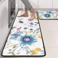 thumbnail image 2 of Kitchen Rugs Sets Of 2,Pioneer Flower Floral Print Pattern Anti Fatigue Kitchen Mat Rugs Non Slip Washable,Decorative Kitchen Floor Mats for Kitchen,Sink,Laundry,17"x47"+17"x47", 2 of 5