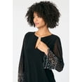 thumbnail image 4 of Roaman's Women's Plus Size Mesh Overlay Embellished Top, 4 of 4