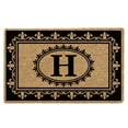 thumbnail image 1 of Fleur de Lys 30" x 48" HeavyDuty Coir Doormat - Monogrammed H, 1 of 1