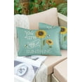 thumbnail image 6 of Outdoor Throw Pillow Cover Farmhouse Yellow Sunflowers with Honeybee Waterproof Cushion Covers 2 Pack Teal Pillow Cases Home Decoration for Patio Garden Couch Sofa, 6 of 6