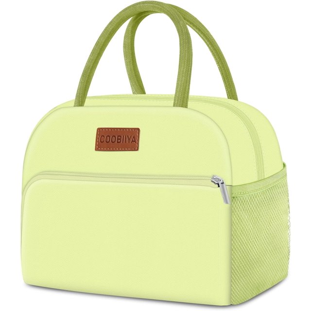 Coobiiya Bolsa de almuerzo para mujer, bolsa de almuerzo aislada para mujeres y hombres adultos, reutilizable pequeña a prueba de fugas, lindas bolsas de almuerzo para el trabajo, oficina, picnic o vi