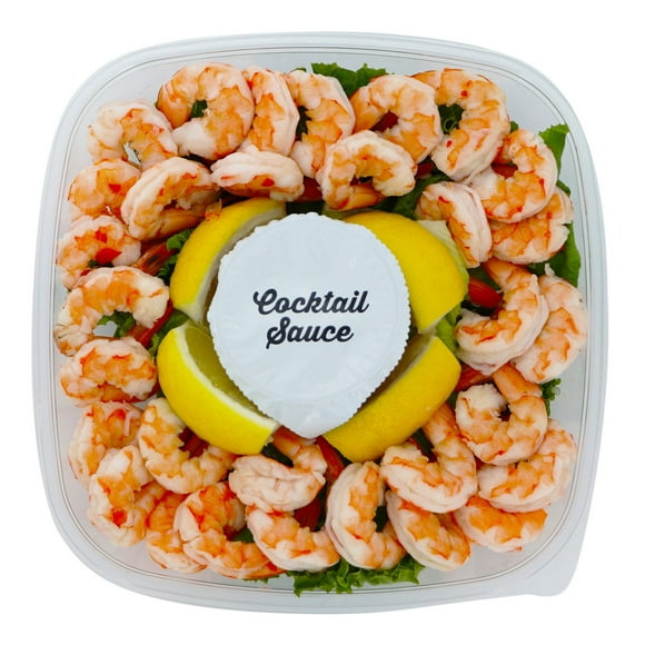 Member's Mark Shrimp Tray with Cocktail Sauce, priced per pound