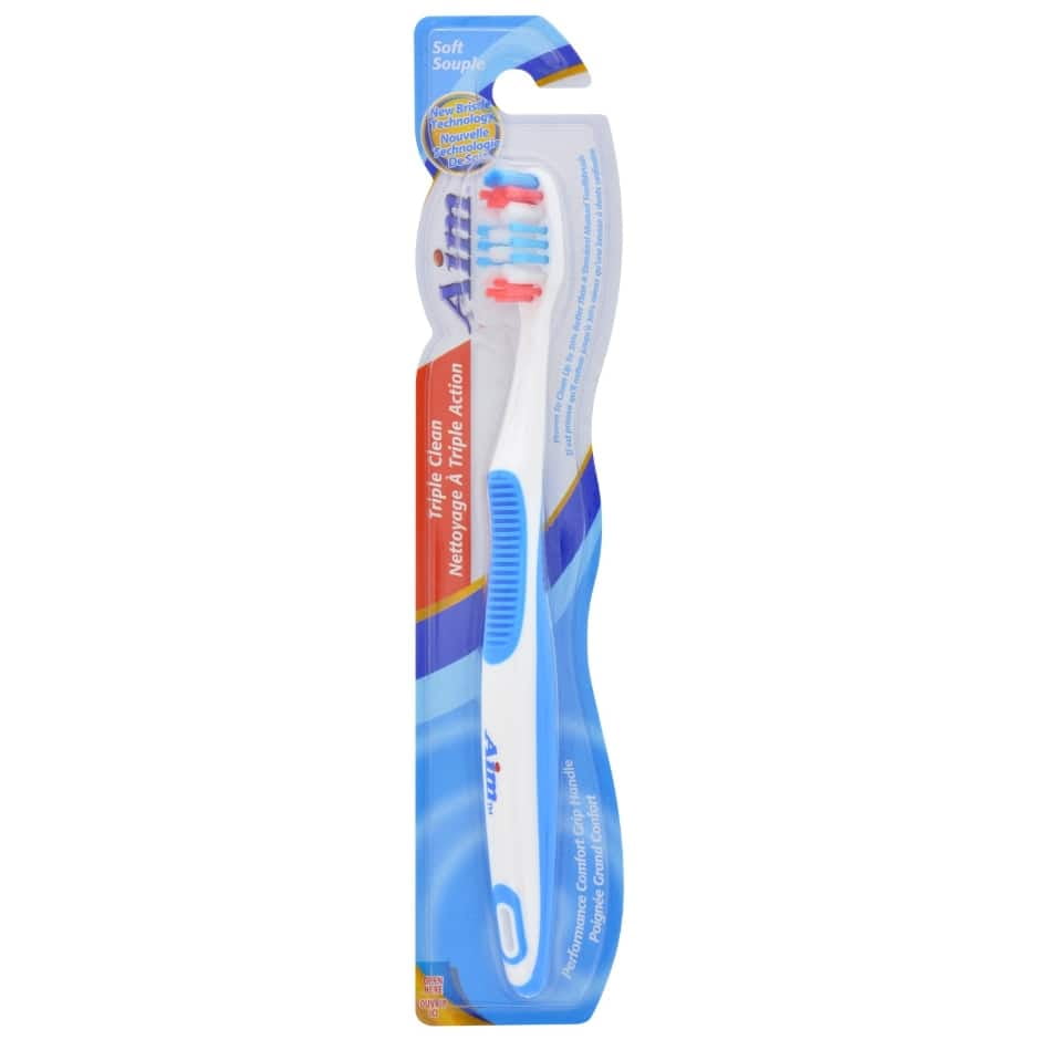 Aim Triple Clean Soft-Bristle Toothbrushes