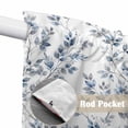 thumbnail image 4 of Swag Valance Curtains for Windows, Blue Leaves Light Filtering Kitchen Curtains with Rod Pocket, Summer Botanical Elegant Pastoral Decorative Window Treatment Valances for Living Room, 36x45 - 2 PCS, 4 of 9