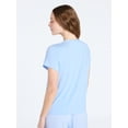 thumbnail image 3 of Joyspun Women’s Scoop Neck Sleepwear Modal Tee with Short Sleeves, Sizes S-3X, 3 of 5