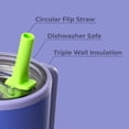 thumbnail image 3 of HydroJug Traveler - Botella de agua con asa y pajita abatible - Cabe en portavasos, vaso resistente a fugas, reutilizable, aislado, de acero inoxidable y base de goma - Regalos para mujeres y hombres, 3 of 4