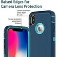 thumbnail image 5 of Entronix Heavy Duty Case Designed for iPhone X/XS Shockproof Triple Layer Rugged Case, Teal, 5 of 6