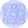 thumbnail image 1 of Ahgly Company Machine Washable Indoor Round Oriental Blue Traditional Area Rugs, 6' Round, 1 of 4