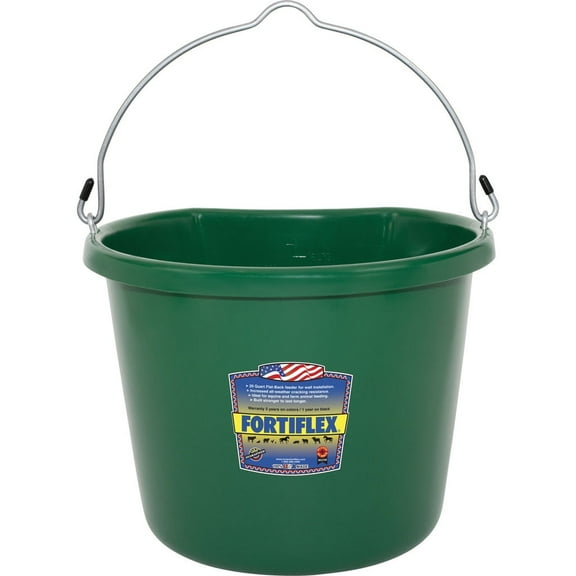 Fortex Industries Inc-Economy Flat Back Bucket- Green 20 Quart