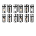 thumbnail image 1 of Especiero Salero Pimentero Vidrio Acero Inoxidable 12 Piezas Xtellar plateado, 1 of 3