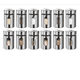 thumbnail image 1 of Especiero Salero Pimentero Vidrio Acero Inoxidable 12 Piezas Xtellar plateado, 1 of 3