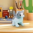 thumbnail image 5 of Gray Electric Plush Kitten Toy - Interactive Moving Stuffed Cat with Meow Sound for Home Decor Pet Lover Companion, 5 of 8