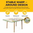 thumbnail image 4 of Easter Table Cloths for 4 Foot Rectangle Tables, Spring Rustic Rabbit Botanical Flowers Eggs Plaid Patio Waterproof Elastic Fitted Tablecloths, Washable Rectangular Table Cover for Camping, 4 of 8