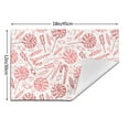 thumbnail image 3 of XMXT 6 Pcs PVC Woven Placemats, White Lollipop Candy Hand Drawn Stain Resistant Anti-Skid Place Mats for Dining Table, 12 x 18 inches, 3 of 6