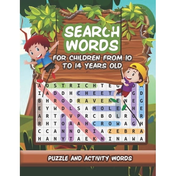 word search puzzle books for children from 10 to 14 years old: High Frequency Words Activity Book for Raising Confident, (Paperback)