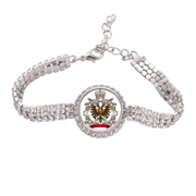 double-headed eagle emblem eu Tennis Chain Anklet Bracelet Diamond Jewelry