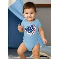 thumbnail image 2 of American Heart 4Th Of July Bodysuit Infant -Image by Shutterstock,  Newborn, 2 of 4