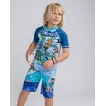thumbnail image 2 of Minecraft Steve Alex UPF 50+ Rash Guard Swim Trunks Outfit Set Little Kid to Big Kid, 2 of 5