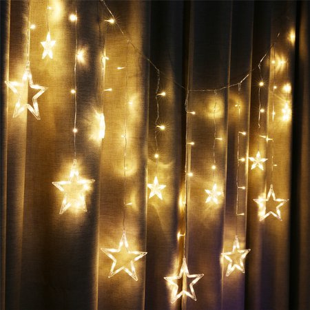 12 Stars 138 Leds Curtain String Lights Window Lights Diy Lighting