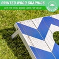 thumbnail image 6 of GoSports 3 x 2 ft Chevron Design Cornhole Game Set - Includes Two 3 x 2 ft Boards, 8 Bean Bags, and Carry Case, 6 of 7