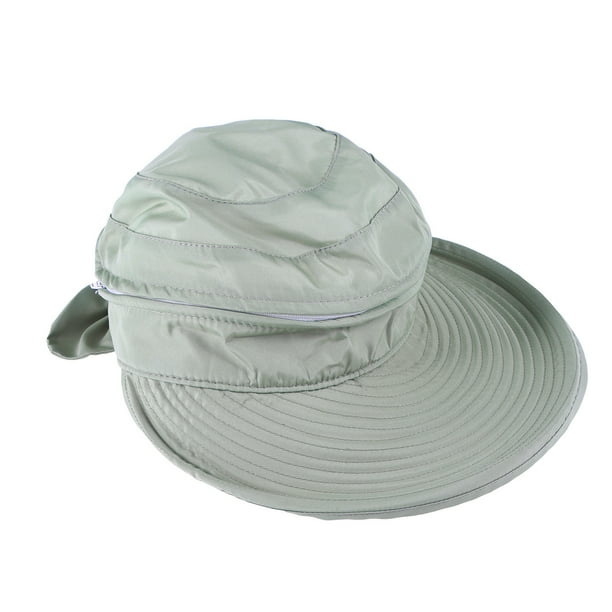 Sombrero plegable con visera y ala ancha de 2 estilos, con protección UV (gris)
