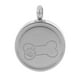 thumbnail image 1 of Urna de cremación redonda de acero inoxidable con dijes para collar. Plata, 1 of 9